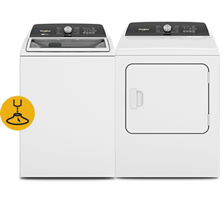 5.4 - 5.5 Cu. Ft. Capacity Top Load Washer with Removable Agitator & 7.0 Cu. Ft. Top Load Electric Moisture Sensing Dryer with Steam